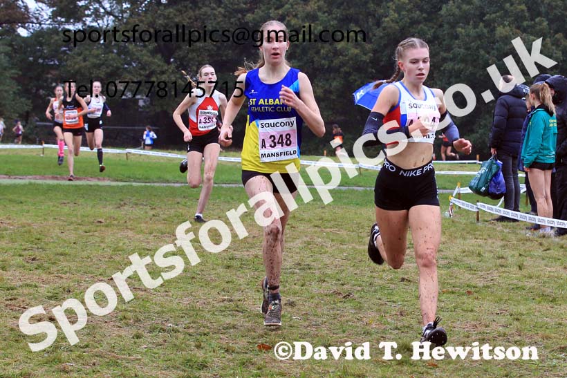 Womens Under-17s 2023 National Cross Country Relays, Berry Hill Park, Mansfield.  Photo: David T. Hewitson/Sports for All Pics